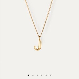 Jenny Bird Gold Letter Monogram Necklace -J